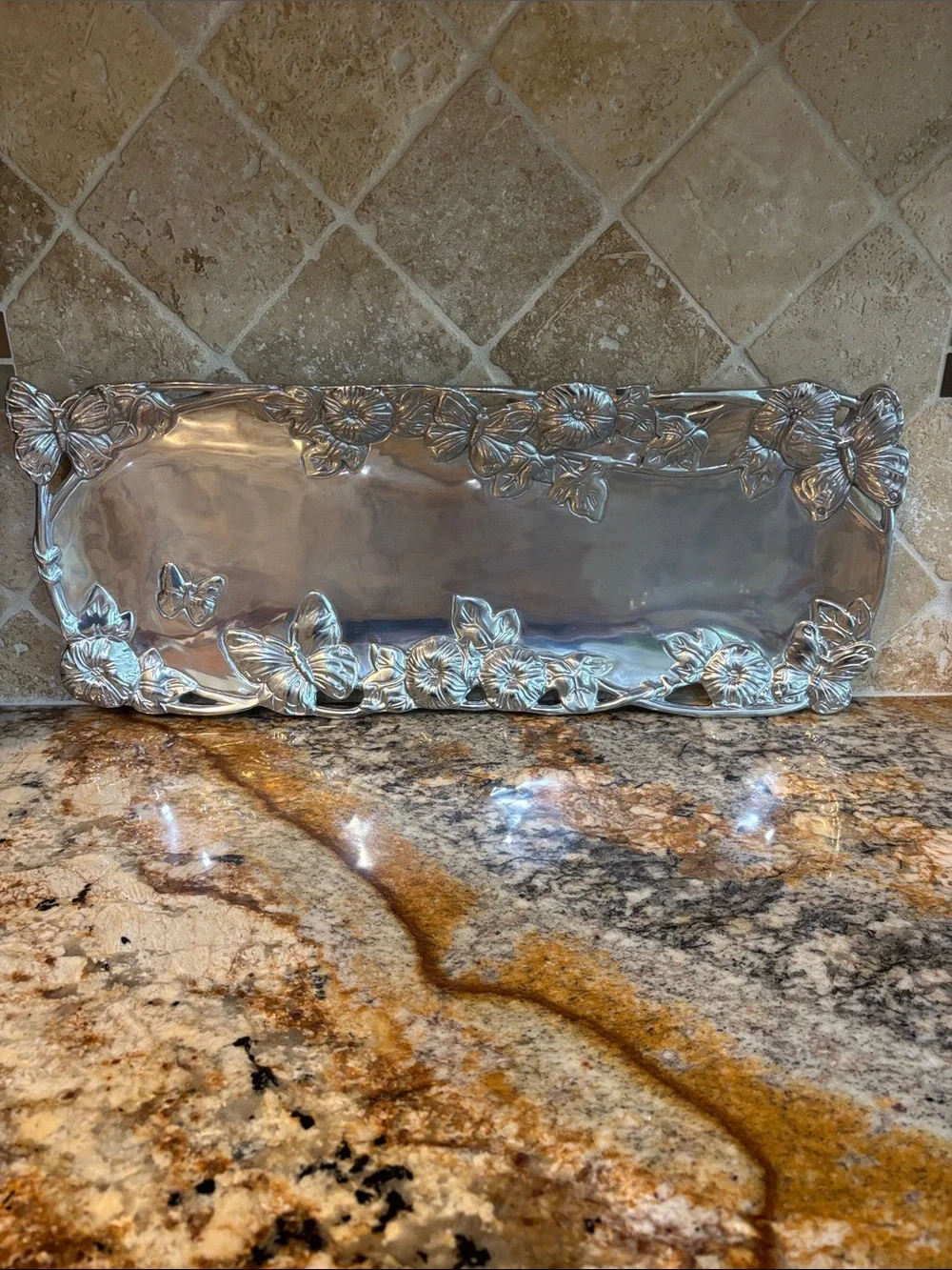 Arthur Court Designs Butterfly Oblong Tray